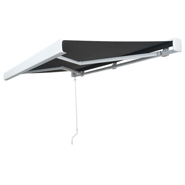 Awning Manual White 137.80" x 98.43" Metal