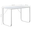vidaXL Computer Desk White Engineered Wood, Powder-Coated Metal
