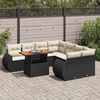 vidaXL Garden Sofa Set Black PE rattan Large Modular Garden Sofa Set
