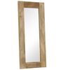 vidaXL Mirror Brown Solid mango wood, glass 19.7 x 43.3 in