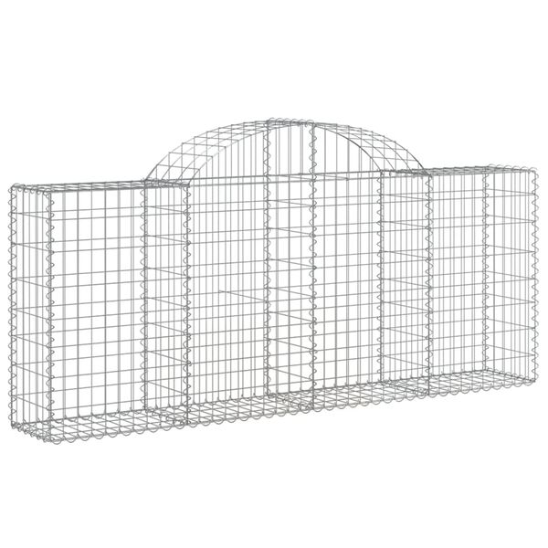 vidaXL Gabion Basket Set of 25 Silver Galvanized Iron Extra Tall