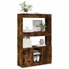 vidaXL Highboard Smoked oak Engineered wood Tall Highboard Rectangular