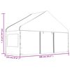 vidaXL Gazebo with Roof White 65.8'x19.3'x12.3' Polyethylene