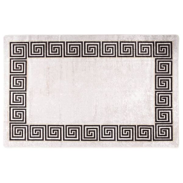 vidaXL Rug Light Beige 100% Polyester with PVC backing 31.5 x 59.1 in