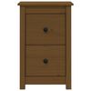 vidaXL Bedside Cabinet Honey Brown Solid Pine Wood compact Storage
