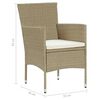 vidaXL Dining Set Beige, Cream White, Black