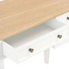 vidaXL Writing Desk White and Brown MDF and Pinewood Standard