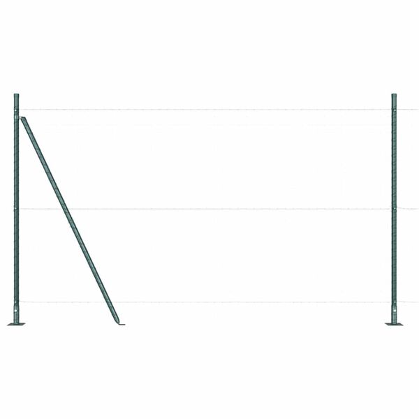 vidaXL Fence Post Other 26 pcs Grey 1.26 x 1.26 x 34.84 in Steel