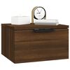 vidaXL Wall-mounted Bedside Cabinet Brown oak Engineered wood