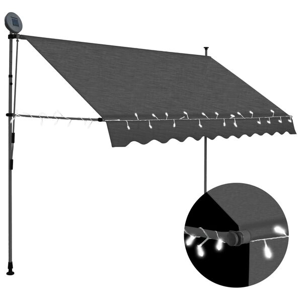 vidaXL Retractable Awning Anthracite