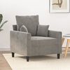 vidaXL Sofa Chair Light Gray Velvet Single Modern Sofa Chair