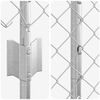 vidaXL Fence with Post Silver 3.28 x 32.81 ft Steel