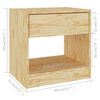 vidaXL Bedside Cabinet Set of 2 Natural wood Solid pine wood Moderate