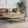 vidaXL Coffee Table Sonoma Oak Engineered wood, metal Adjustable Feet