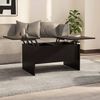 vidaXL Coffee Table Black Engineered wood Compact Hidden Compartments