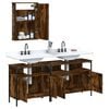 vidaXL Bathroom Furniture Set Smoked Oak