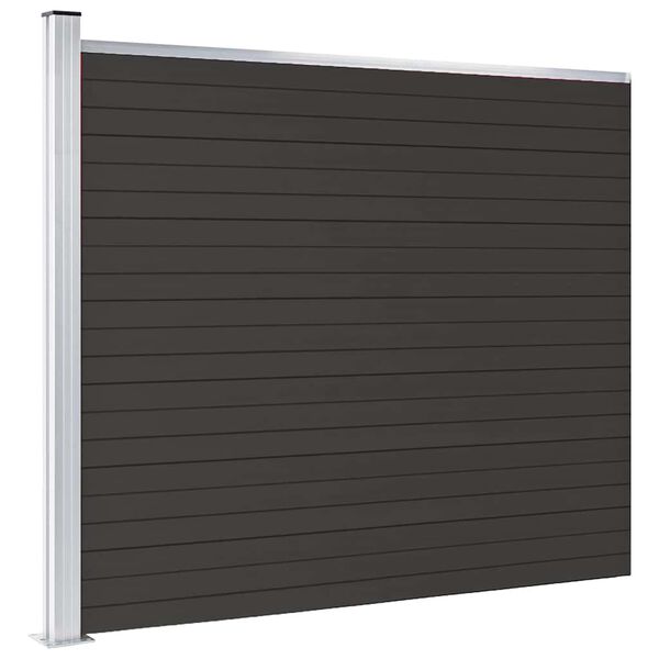 vidaXL Fence Panel WPC 68.9x57.5" Black