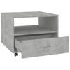 vidaXL Coffee Table Concrete Gray 21.7"x21.7"x15.7" Engineered Wood