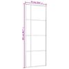 vidaXL Sliding Door Frosted ESG Glass and Aluminum 29.9"x80.7" White