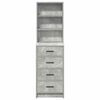 vidaXL Highboard Concrete grey 40 x 41 x 135 cm Engineered wood