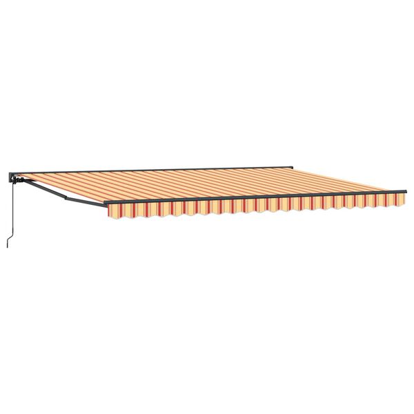 vidaXL Retractable Awning Manual Yellow and Orange 500x300 cm fabric