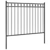 vidaXL Garden Fence Steel 5.9 ft x 3.3 ft Black
