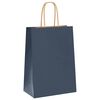 vidaXL Paper Bags 250 pcs with Handles Blue 15x8x21 cm