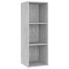 vidaXL TV Stands 3 Pcs Concrete Gray 42.1"x13.8"x14.6" Engineered Wood