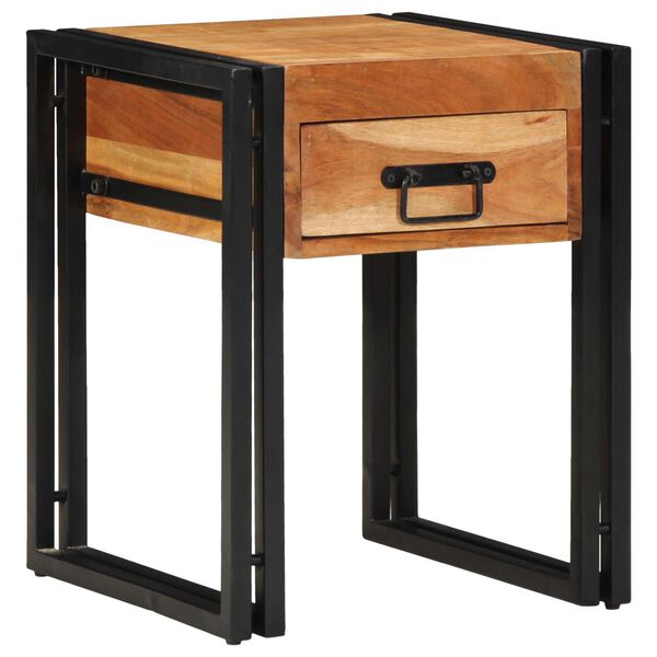 vidaXL End Table 15.75 x 15.75 x 19.69 in Solid Acacia Wood