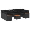 vidaXL Garden Sofa Set Black Poly Rattan Large Modular Garden Sofa Set