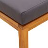 vidaXL Garden Stool Set of 2 Brown Solid Acacia wood, Polyester Medium