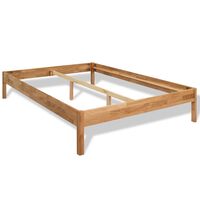 Vidaxl Bed Frame Solid Oak Wood 76 X79 9 Vidaxl Com