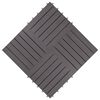vidaXL Decking Tiles 30 pcs Gray Wash 11.8"x11.8" Solid Acacia Wood