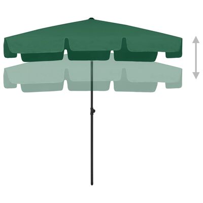 vidaXL Beach Umbrella Green 78.7"x49.2"