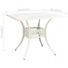 vidaXL Garden Table White Cast Aluminum Standard Decorative Inlays