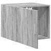vidaXL Wall Cabinet Gray Sonoma Engineered Wood Compact Wall Cabinet