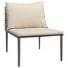 vidaXL Garden Lounge Set Grey PE rattan Large Modular