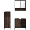 vidaXL Bathroom Furniture Set Brown Oak Engineered wood, Metal, Glass