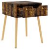 vidaXL Bedside Cabinet Set of 2 Smoked oak Engineered wood Medium