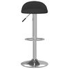 vidaXL Bar Stool Set of 2 Black Faux leather, chromed steel Adjustable