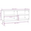 vidaXL Shoe Cabinet 43.3x13.4x17.7" Solid Wood Pine