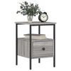vidaXL Bedside Cabinet Set of 2 Grey Sonoma Engineered wood, iron Medium