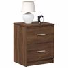 vidaXL Bedside Cabinet Set of 2 Brown Oak Engineered wood