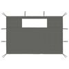 vidaXL Gazebo Sidewalls with Windows 2 pcs Anthracite