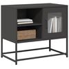vidaXL TV Cabinet Black Cold-rolled steel Medium TV Cabinet