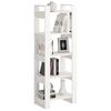 vidaXL Book Cabinet White Solid Pine Wood Medium Book Cabinet