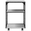 vidaXL Printer Stand 3-Tier Gray Sonoma 16.9&quot;x18.9&quot;x25.2&quot; Engineered Wood