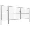 vidaXL Garden Gate Steel 196.9x59.1" Silver