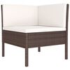 vidaXL Garden Lounge Set Brown and Cream White
