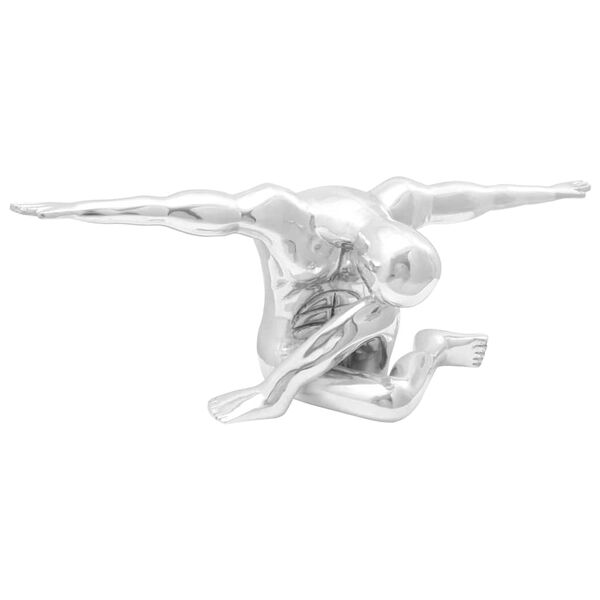 vidaXL Sculpture Silver 91.5 x 32 x 33 cm Aluminium